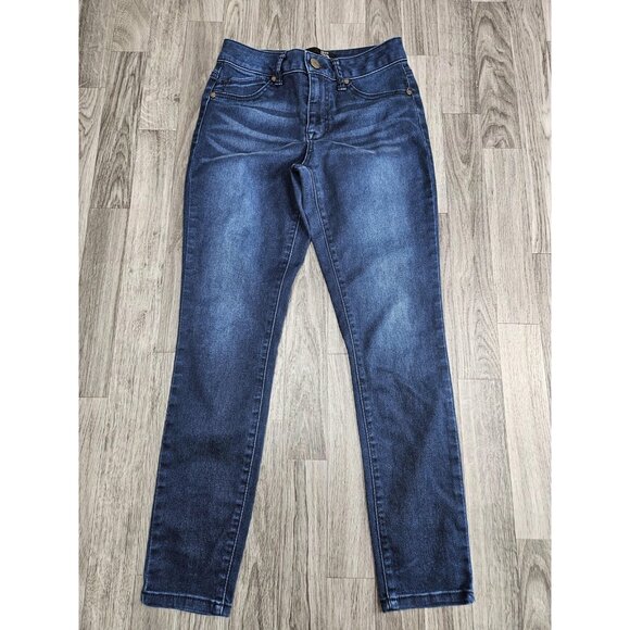 (3/$35) 1822 Denim Jeans Womens 4 Blue Slim Fit Mid Rise Classic Denim Pants - Picture 1 of 11